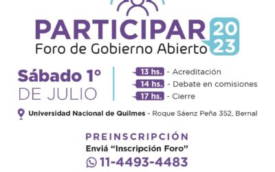 El Municipio de Quilmes lanza el Foro de Gobierno Abierto de la gestión de Mayra Mendoza