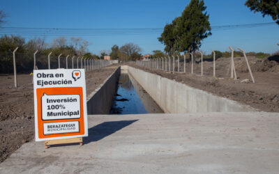 Con inversión 100% municipal, se encuentra en su etapa final una importante obra de desagüe pluvial de Hudson