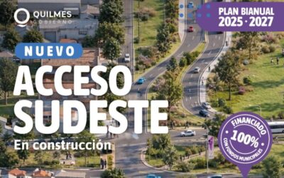 El Municipio Quilmes reactiva la obra abandonada por el Gobierno Nacional Acceso Sudeste con fondos propios