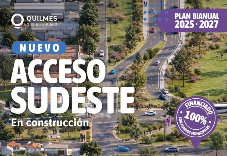El Municipio Quilmes reactiva la obra abandonada por el Gobierno Nacional Acceso Sudeste con fondos propios